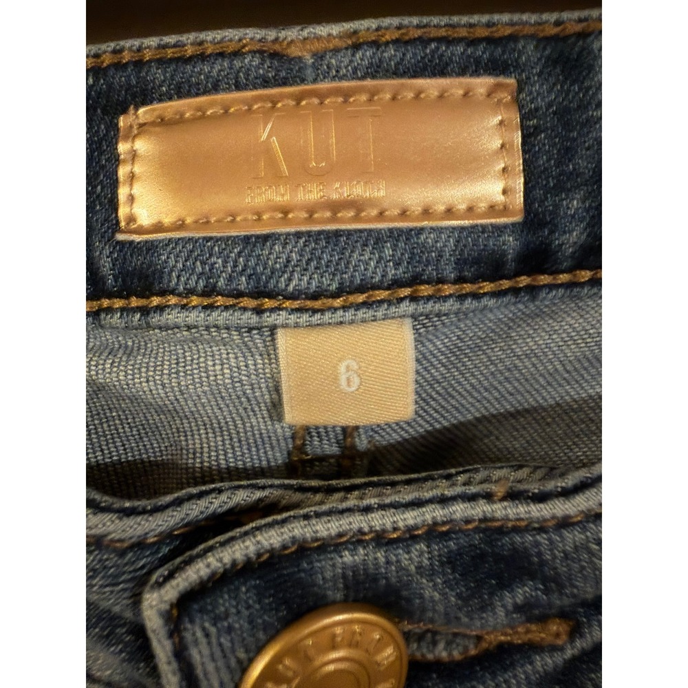 Kut from the Kloth Meg Wide Leg Jeans Medium Wash Seam Front Denim Size 6 - Picture 3 of 7
